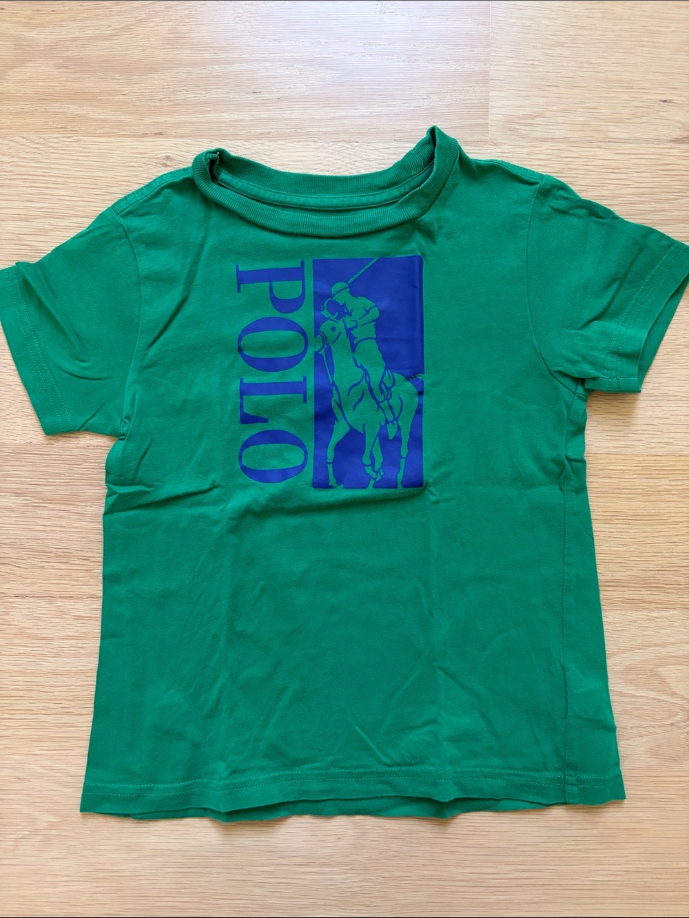 Polo by Ralph Lauren Green Tee with Blue Polo Player Graphic